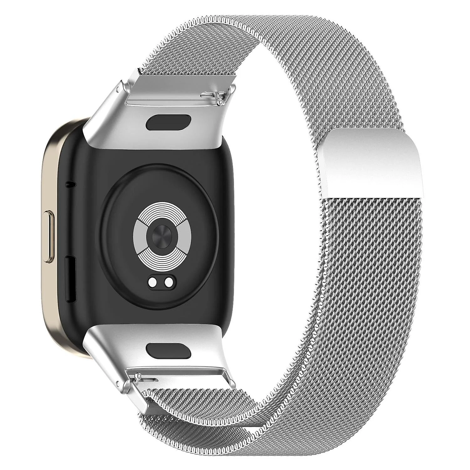DL3 Mobilak Bracelet Compatible with Xiaomi Redmi Watch 3, Woven Stainless Steel Watch Strap, Mesh Metal Wrist Adjustable Replacement Strap Women Men for Xiaomi Redmi Watch3 - Silver