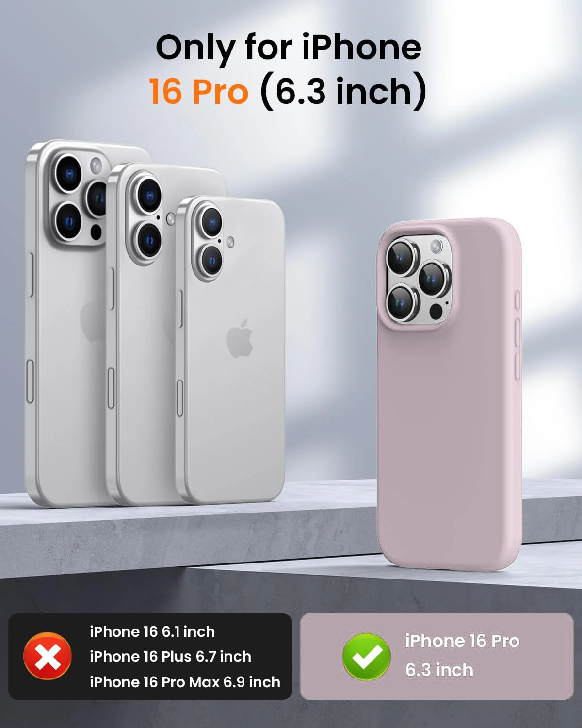 DL3 Mobilak Compatible with iPhone 16 Pro Max 6.9-inch Case, Premium Liquid Silicone Case, Full Body Protective Cover, Shockproof, Slim Phone Case, Anti-Scratch Soft Microfiber Lining - Pink Sand