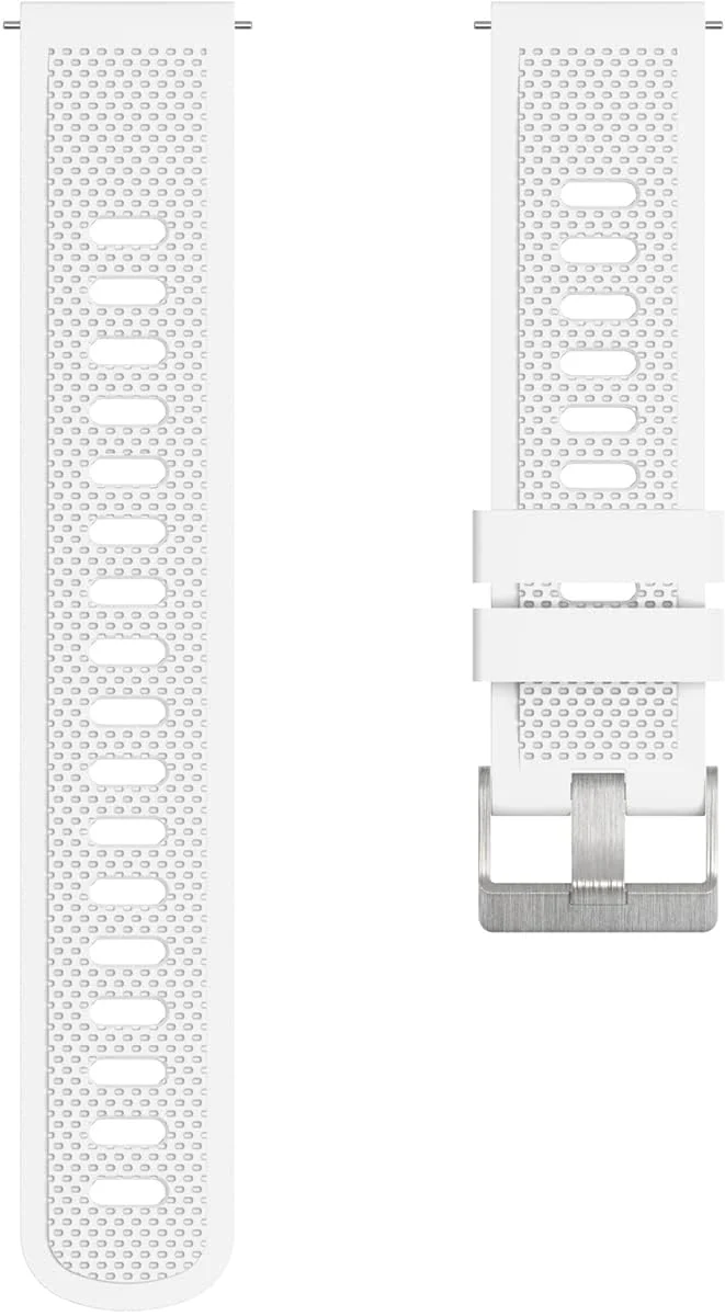 DL3 Mobilak Silicone Buckle Band 22MM Strap For Xiaomi Redmi Watch 5 Active/5 Lite/Samsung Galaxy Watch 3 45mm/Watch 46mm/Gear S3/For Huawei watch GT5 GT4 GT3 GT2 GT 46MM/GT2E/GT2 Pro/GT 3 Pro/GT5 Pro - A.White