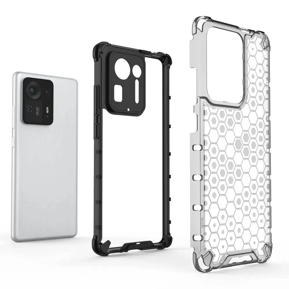 DL3 Mobilak Honeycomb Protective Case for Xiaomi Mi Mix 4, Shock-absorbing protection, Transparent design, Slim, lightweight profile - Clear