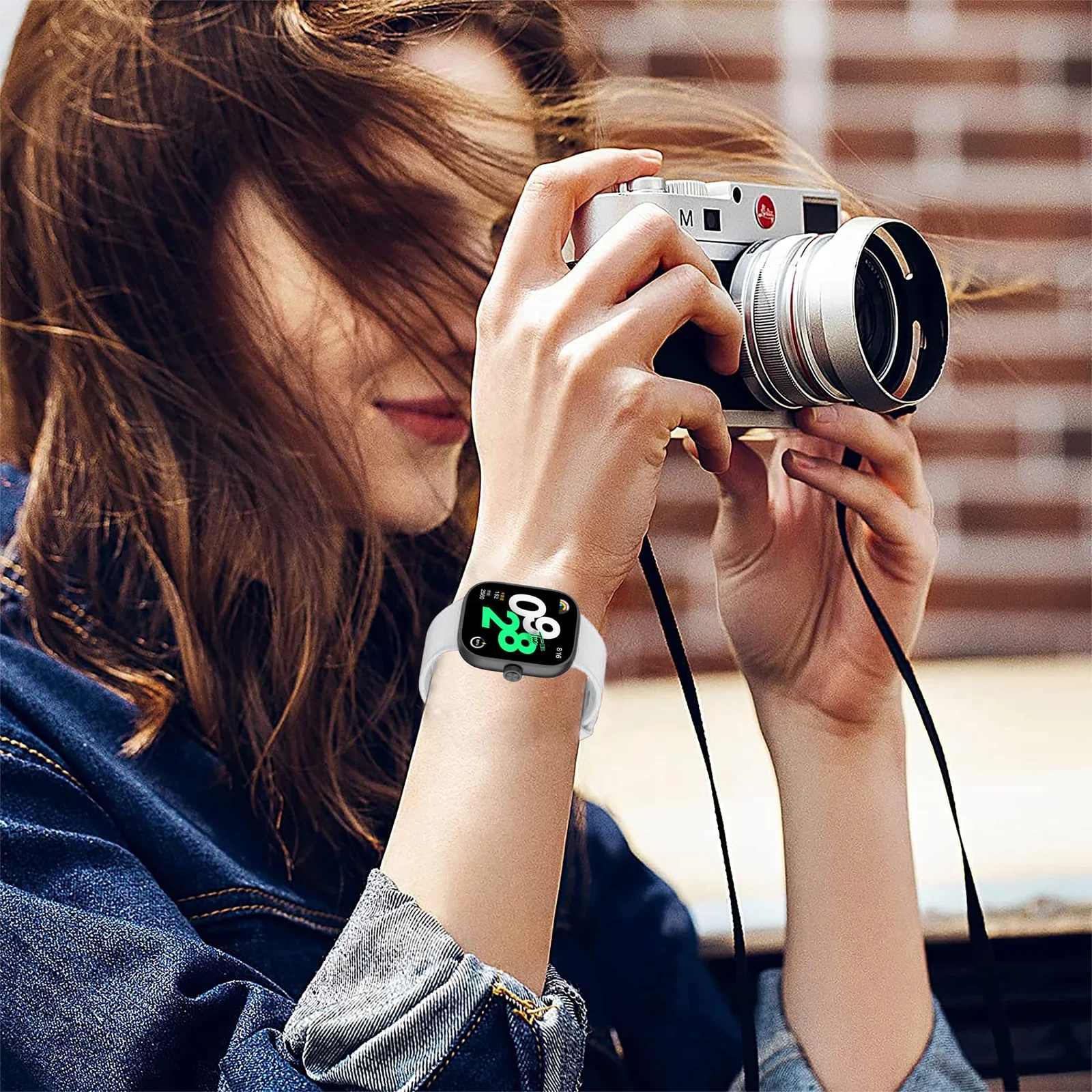 DL3 Mobilak Bracelet Compatible with Xiaomi Redmi Watch 6/5/4 / Xiaomi Smart Band 10 Pro/9 Pro/8 Pro, Soft TPU Replacement Strap Sports, Strap for Men and Women - Light Gray