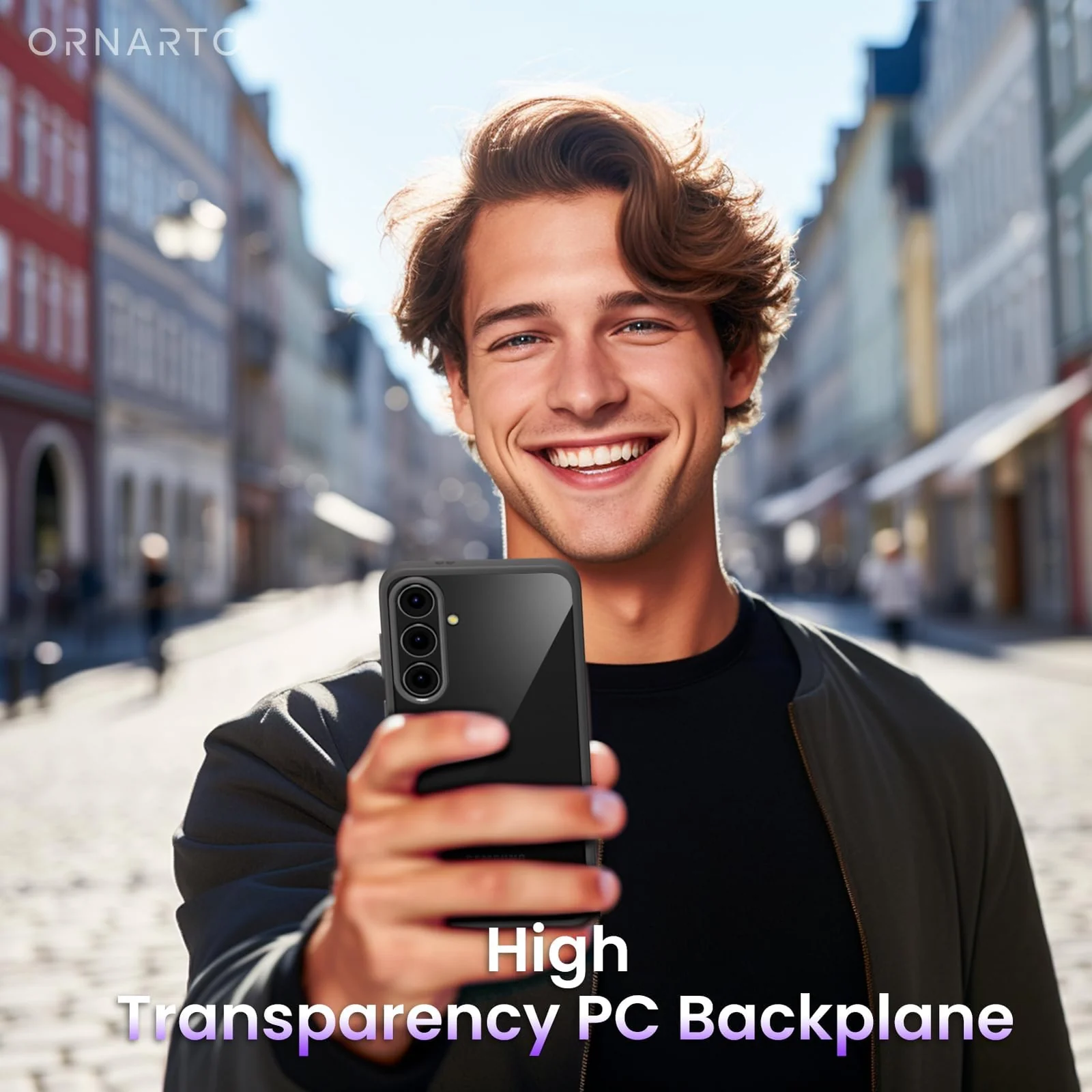 DL3 Mobilak Clear PC and TPU Protective Case for Samsung Galaxy S24 Plus with Shockproof Design and Anti-Yellowing Design - Titanium