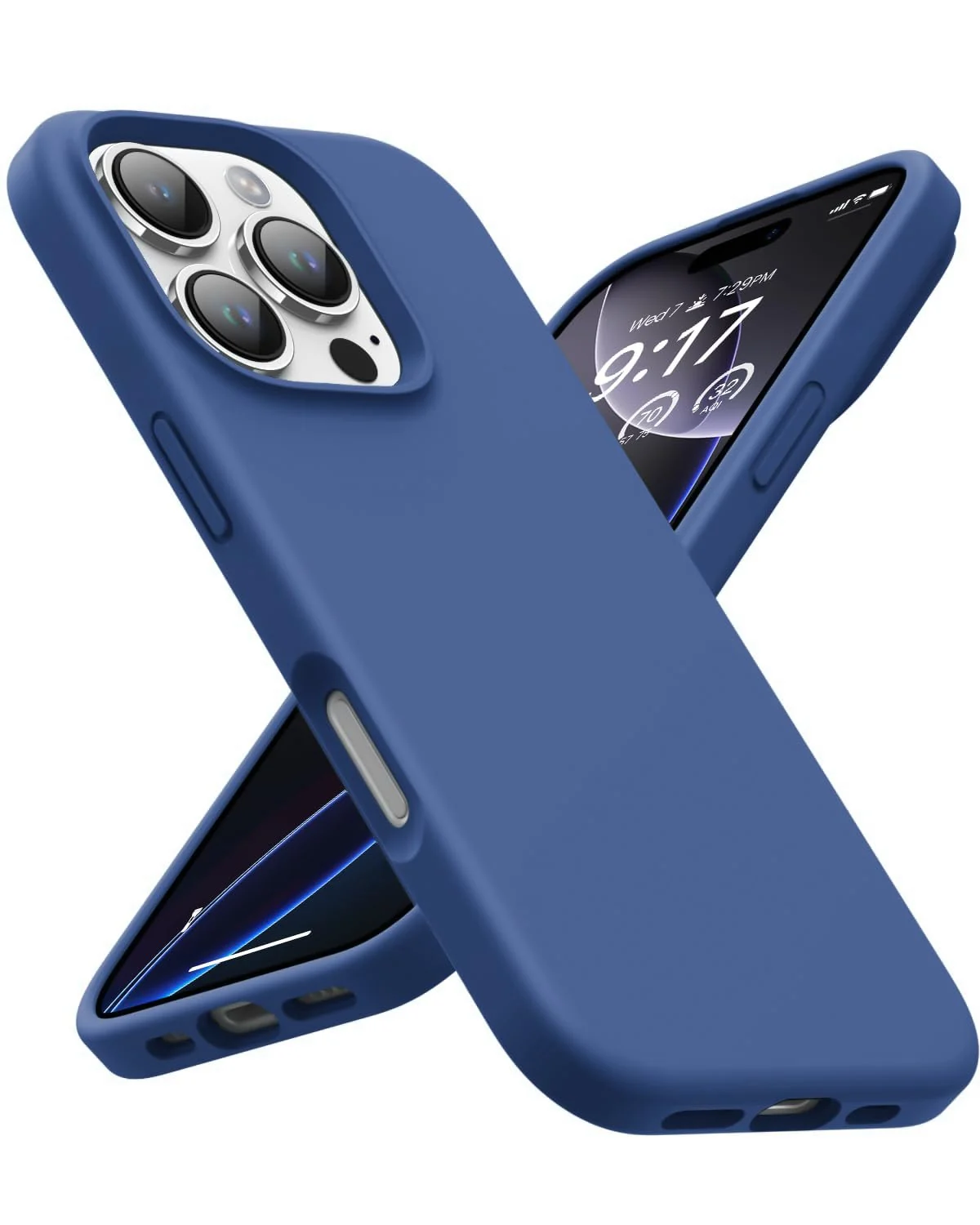 DL3 Mobilak Liquid Silicone Case for iPhone 16 Pro 6.3-inch, Supports wireless charging, Shock-absorbing protection, Scratch-resistant surface - Royal Blue