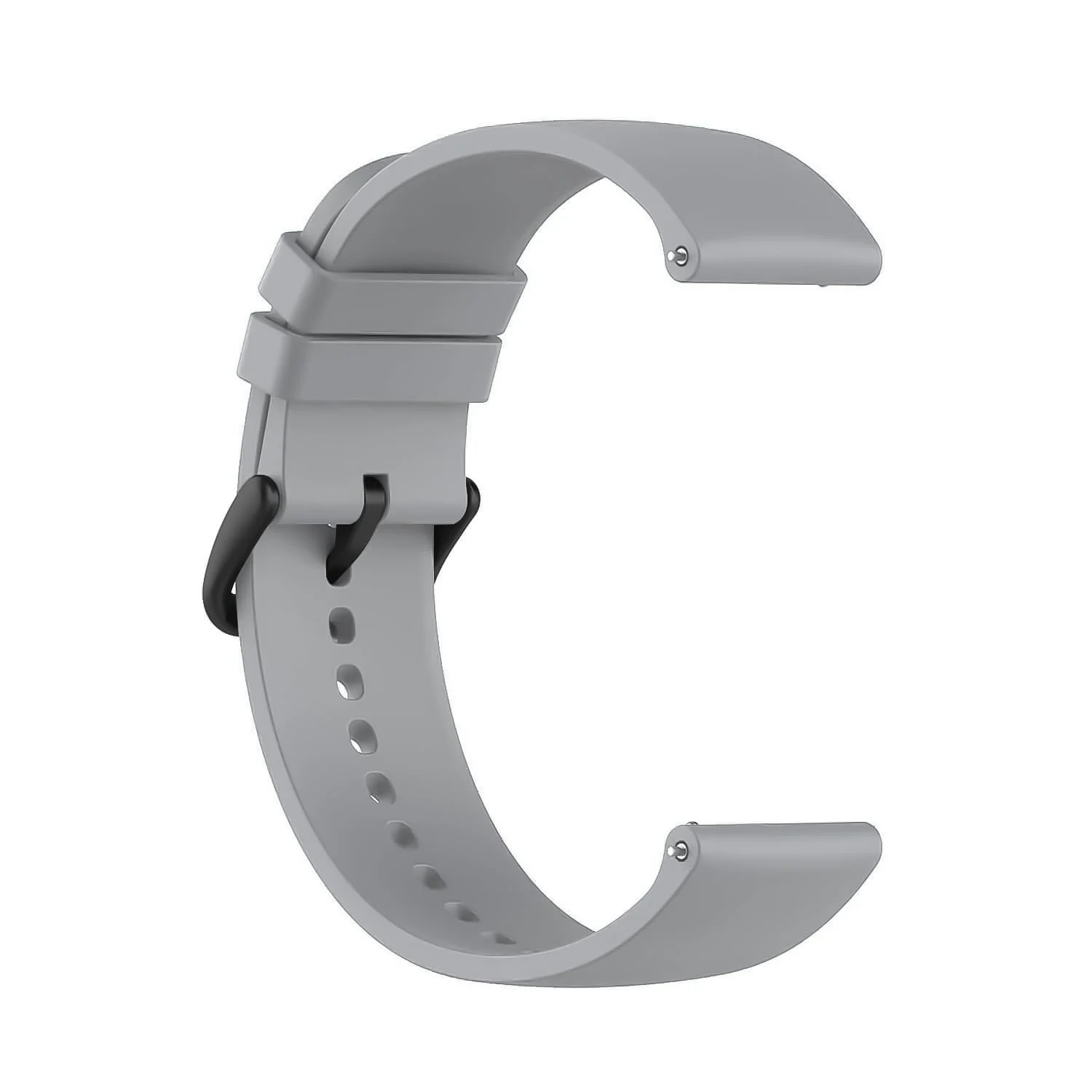 DL3 Mobilak Silicone Buckle Band 22MM Strap For Xiaomi Redmi Watch 5 Active/5 Lite/Samsung Galaxy Watch 3 45mm/Watch 46mm/Gear S3/Huawei watch GT5 GT4 GT3 GT2 GT 46MM/GT2E/GT3 Pro GT 5 Pro - Gray