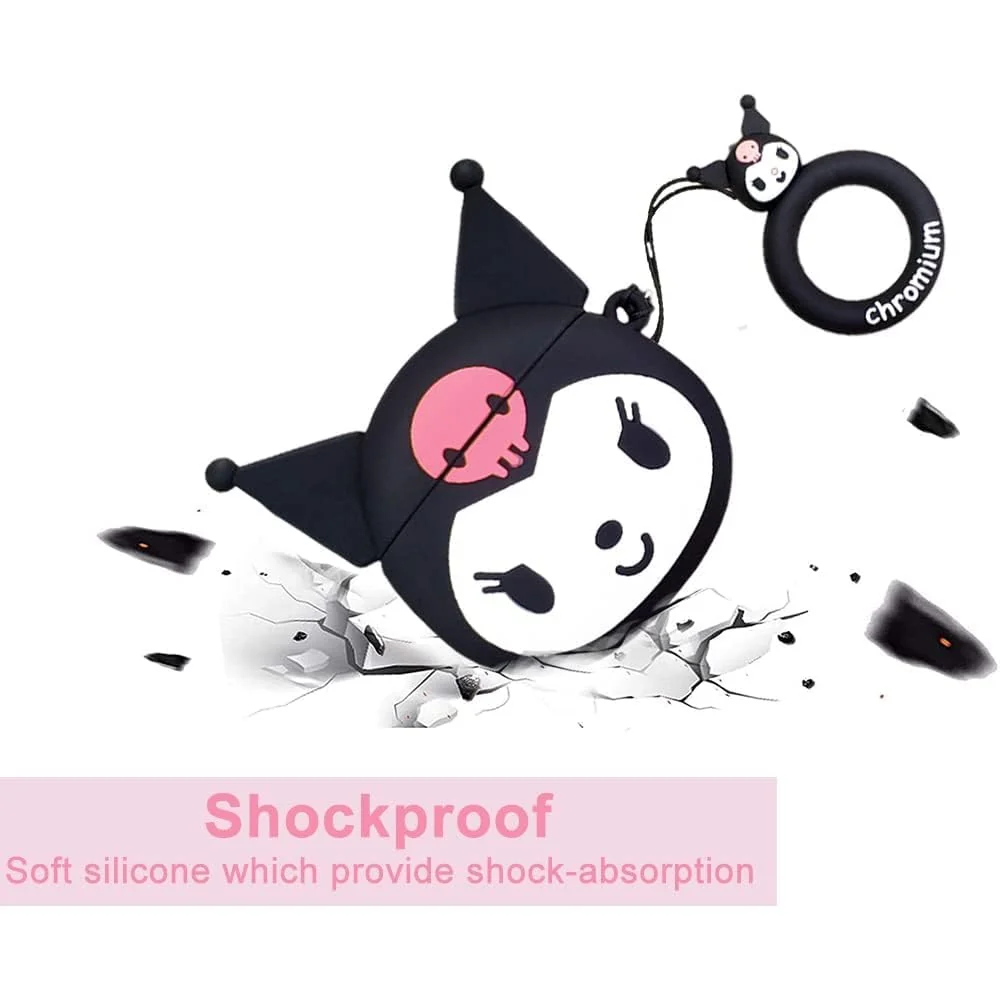 DL3 Mobilak For AirPods 3 Case Soft Silicone Shockproof Cover for Apple AirPods 3rd, New 3D Cute Cartoon Creative Fun Case Skin with Keychain Design for Air pods 3rd Charging Case - Kitty Black