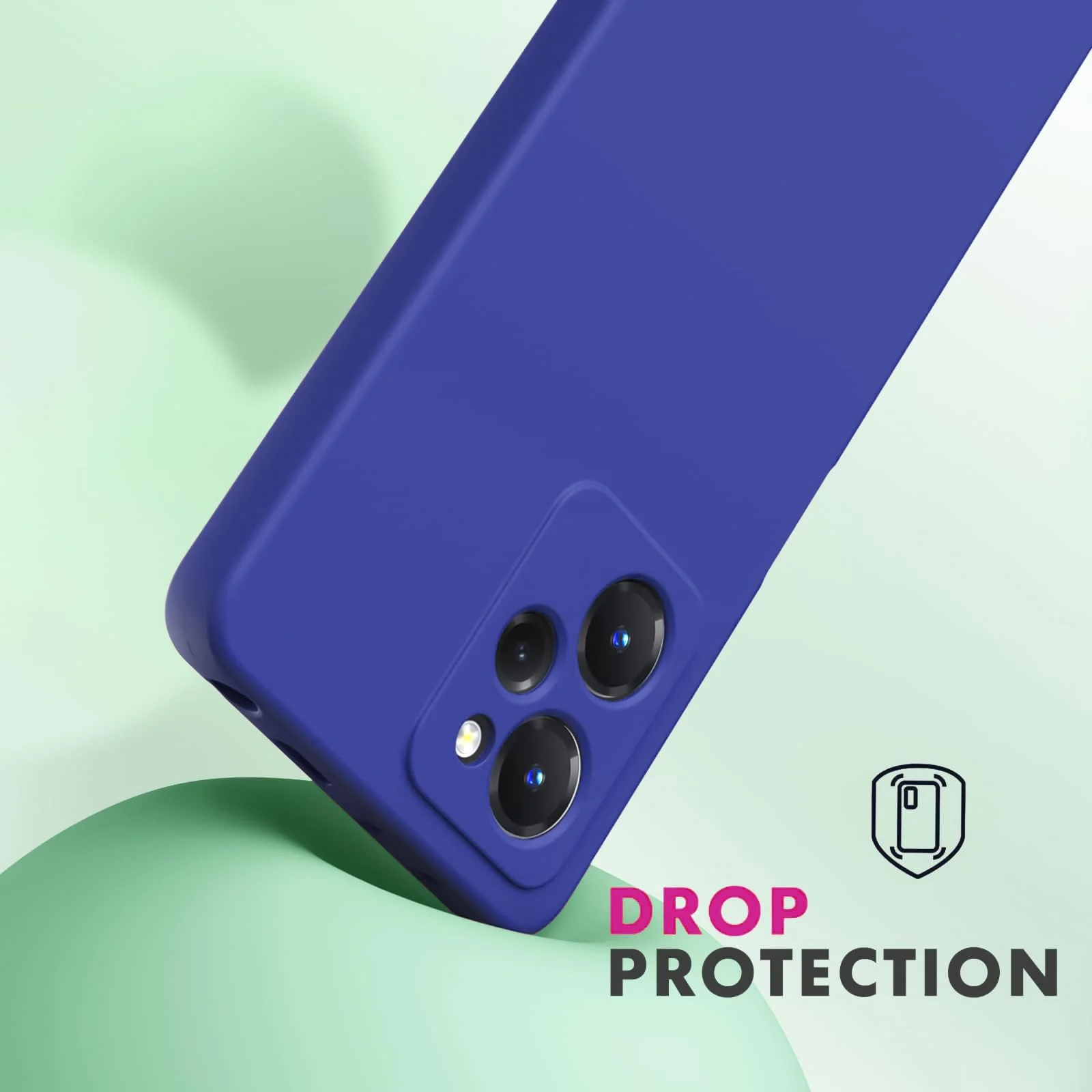 DL3 Mobilak Soft Silicone Protective Case for POCO X5 Pro 5G with Microfiber Lining and Shockproof Design - Pepsi