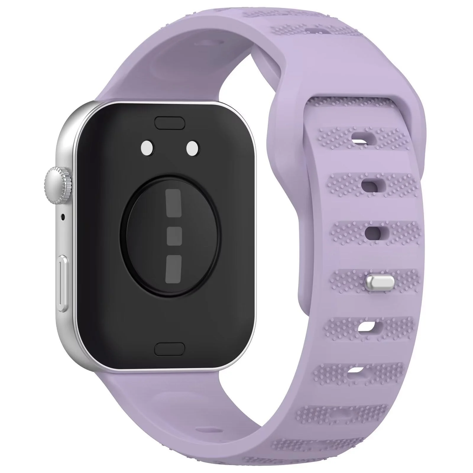 DL3 Mobilak Compatible with Huawei Watch Fit 3 / Fit 4 / Fit 4 Pro Breathable Silicone Sport Wristband, Soft Textured Design, Sweat-Resistant Quick Release Adjustable Watch Strap - Purple