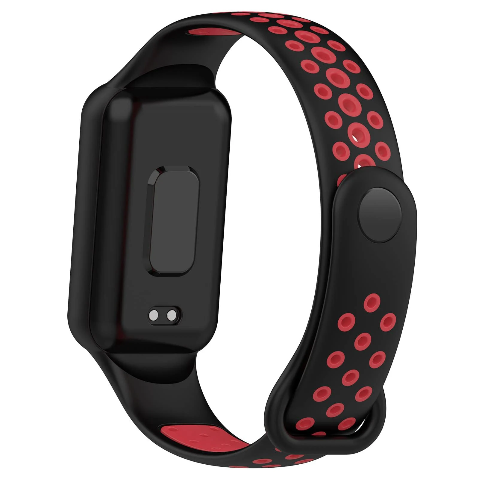 DL3 Mobilak Smart Watch Strap for Xiaomi Redmi Band 2, Sport Silicone Watch Band Wrist Strap, Replacement Bracelet Wristband Wrist Strap for Xiaomi Redmi Smart Band2 Accessories - Black Red