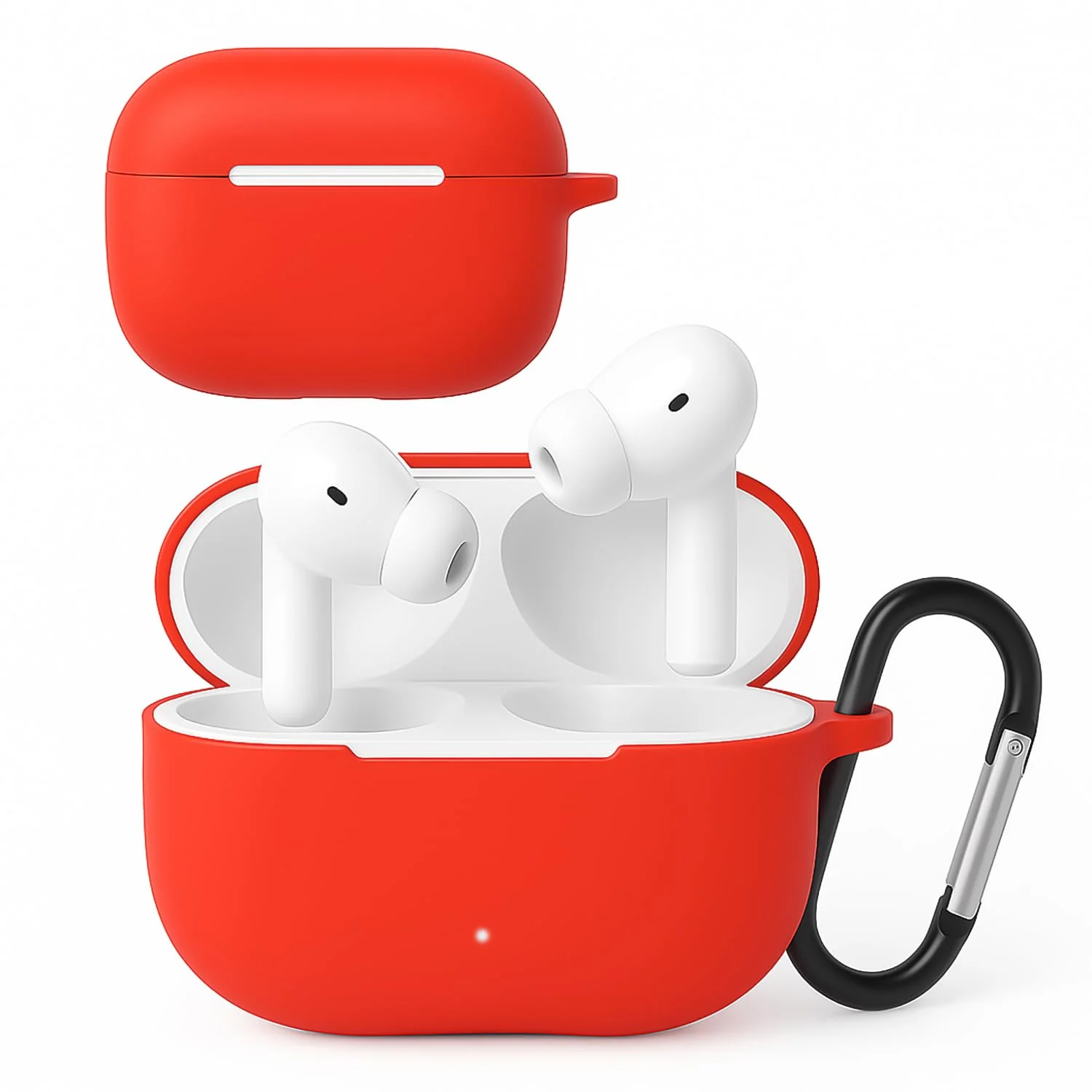 DL3 Mobilak Compatible with HONOR CHOICE X7 Lite Case Cover, Soft Silicone Shockproof Protective Case Wireless Earbuds with Carabiner, Front LED Visible