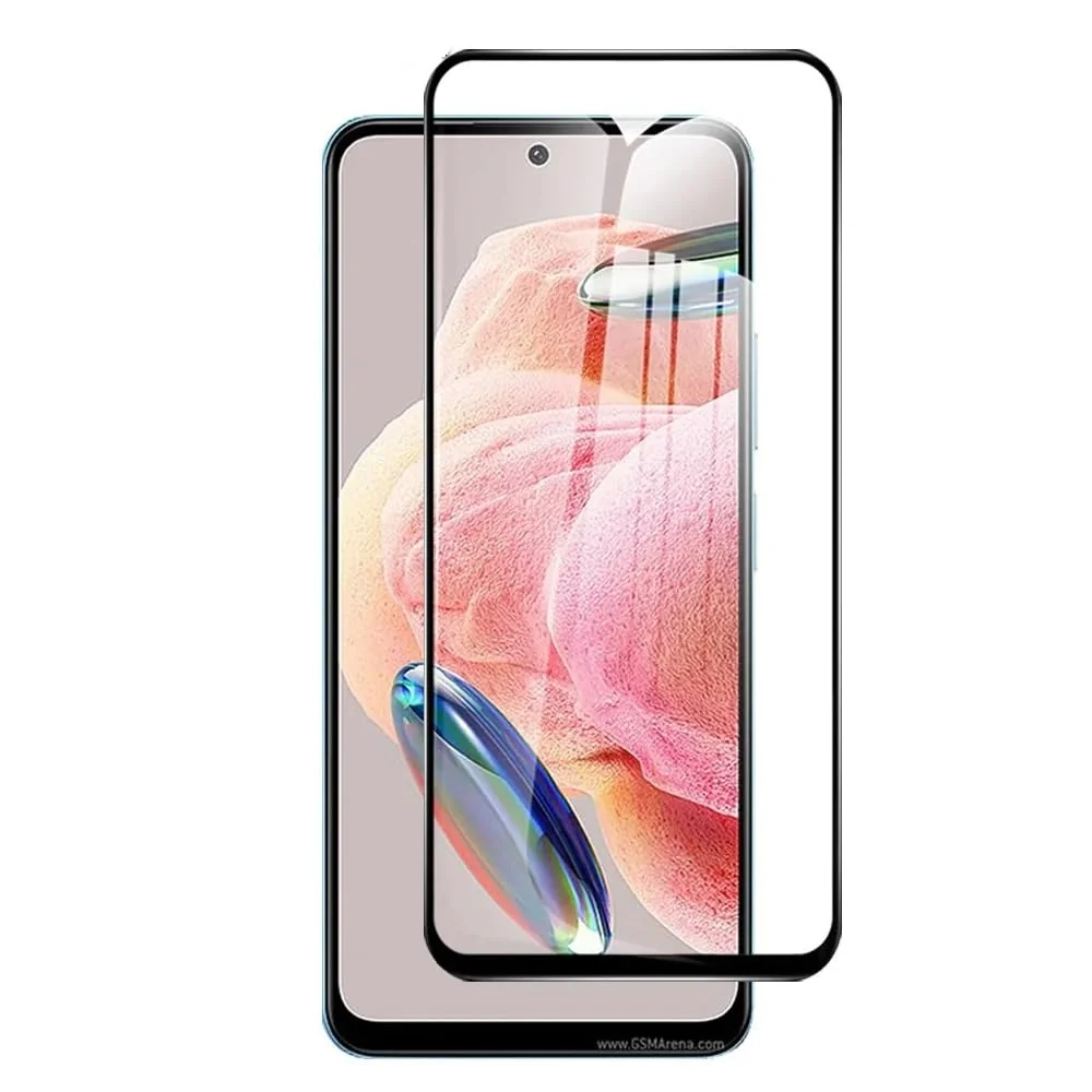 DL3 Mobilak 5D Full Glass Screen Protector For Xiaomi Redmi Note 12 4G / 5G 5D Black Frame - Clear
