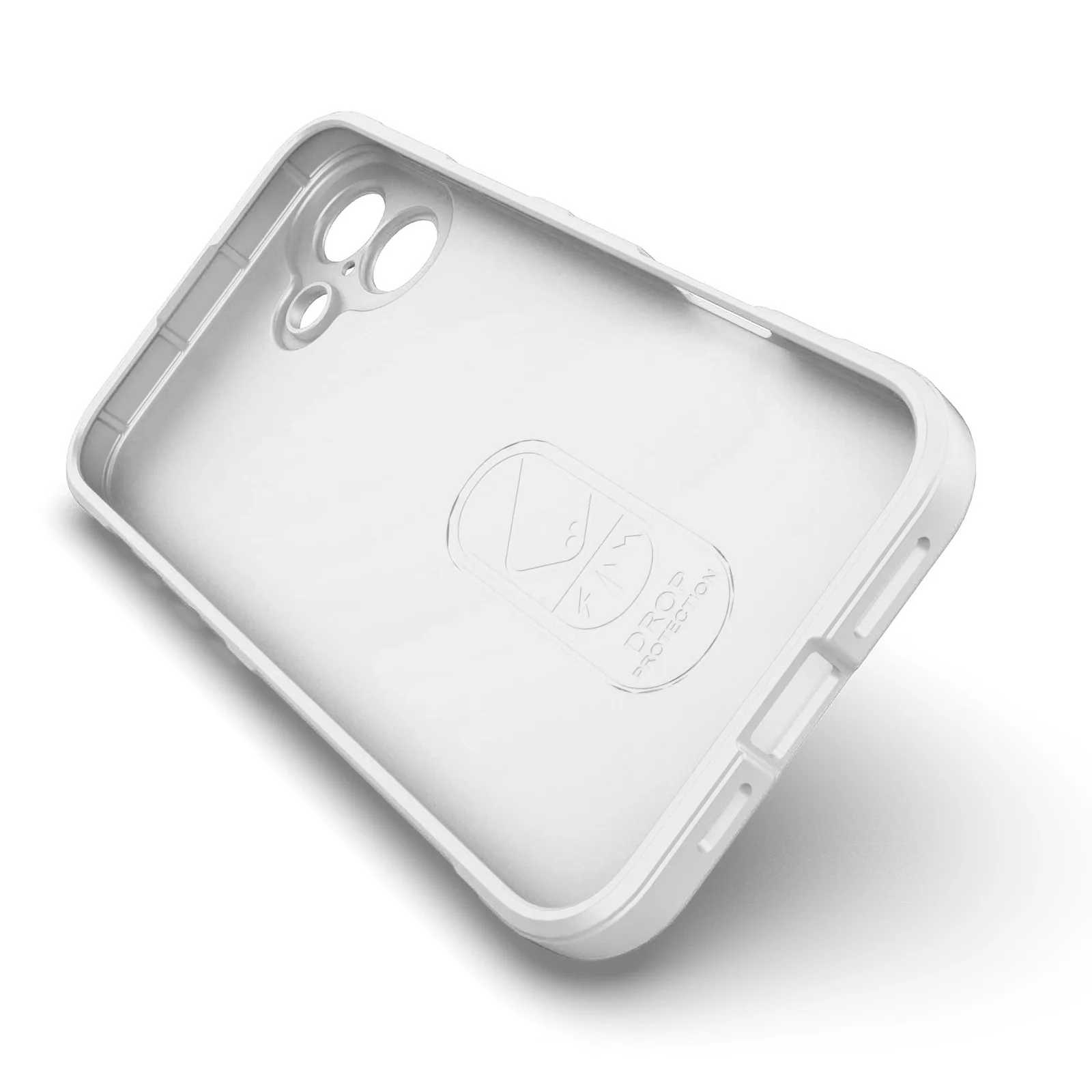 DL3 Mobilak Rugged Protective Case for iPhone 16 + Plus 6.7-Inch, Camera protection, Shock-absorbing protection, Non-slip grip - White