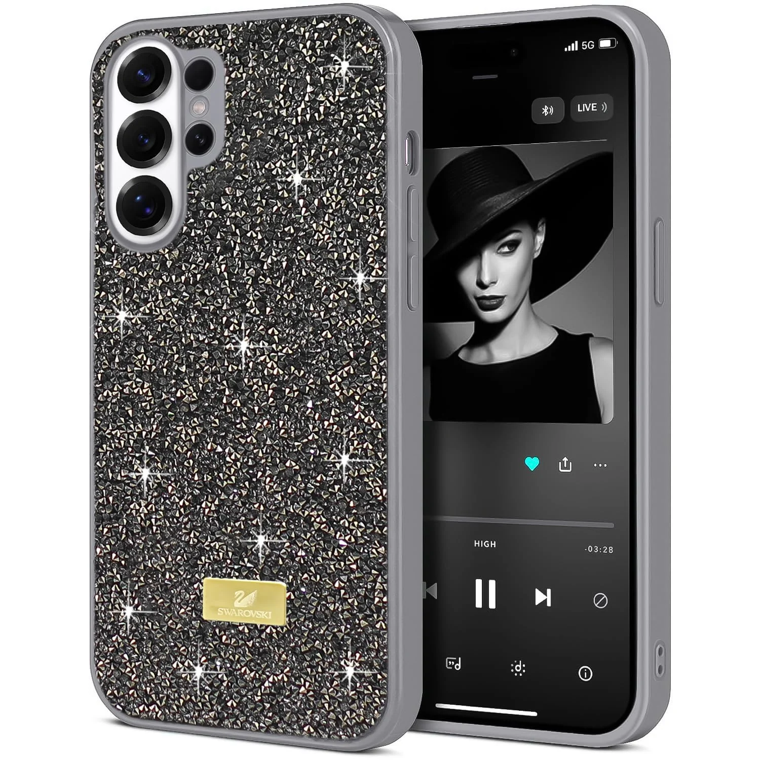DL3 Mobilak Glitter Rhinestone Protective Case for Samsung Galaxy S26 Ultra with Shockproof Design