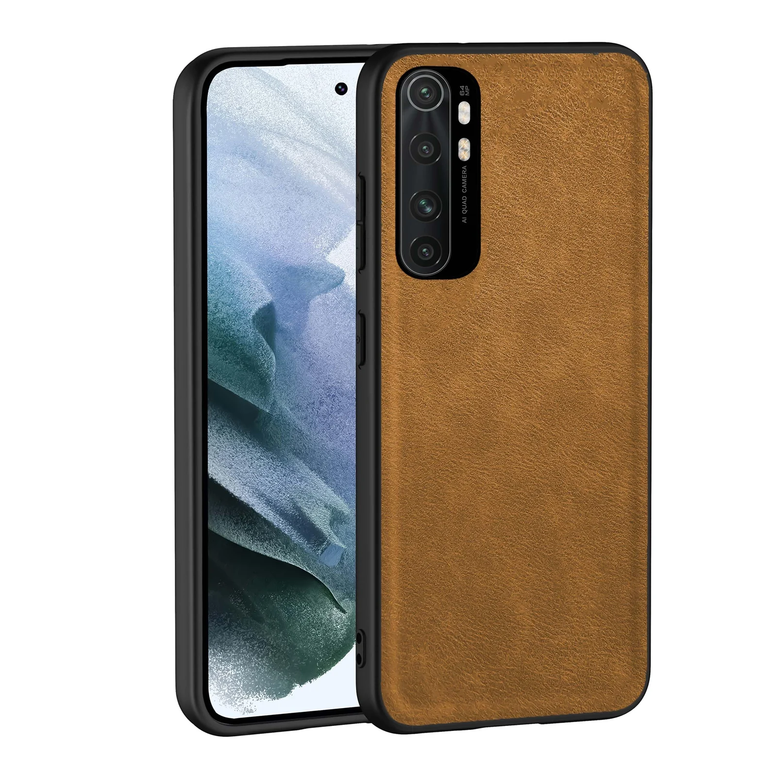 Dl3 Mobilak Case for Xiaomi Mi Note 10 Lite Leather Case,Anti-Drop, Anti-Shock, Non-Slip Texture,Simple Cell Phong Cover (Blue)