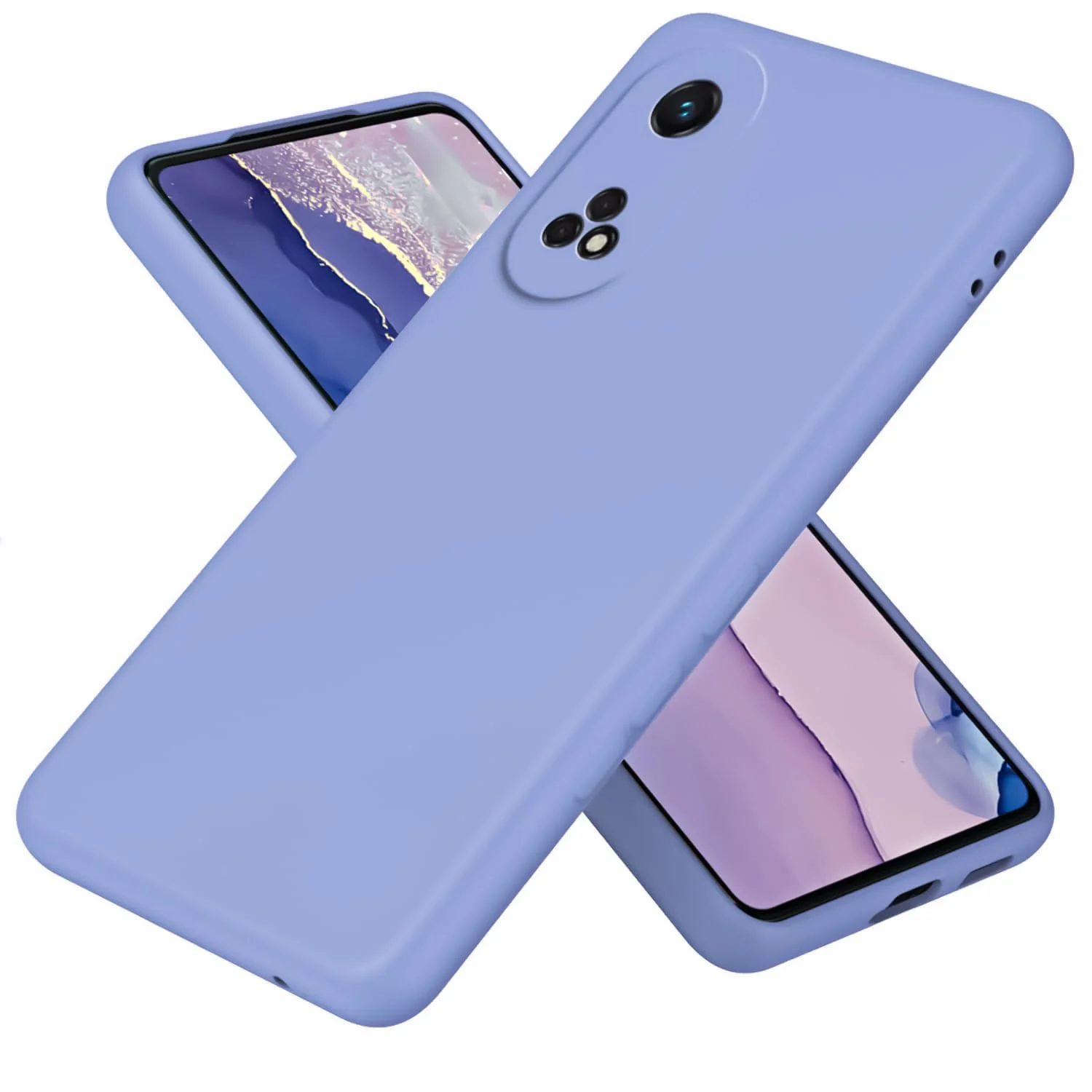 DL3 Mobilak Silicone Protective Case for OPPO Reno 8T 4G (Not 5G), Shock-absorbing protection, Scratch-resistant surface, Soft microfiber lining - Baby Blue