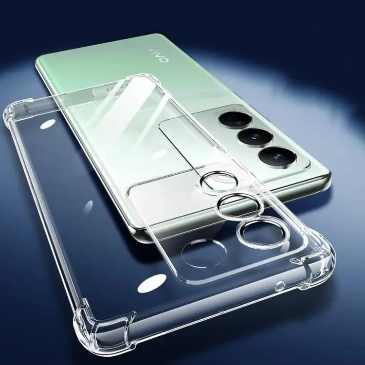 DL3 Mobilak Case Compatible with Vivo V29e, Cover Silicone Transparent TPU Gorilla Anti-shock Protector Camera Shockproof Corners - Clear