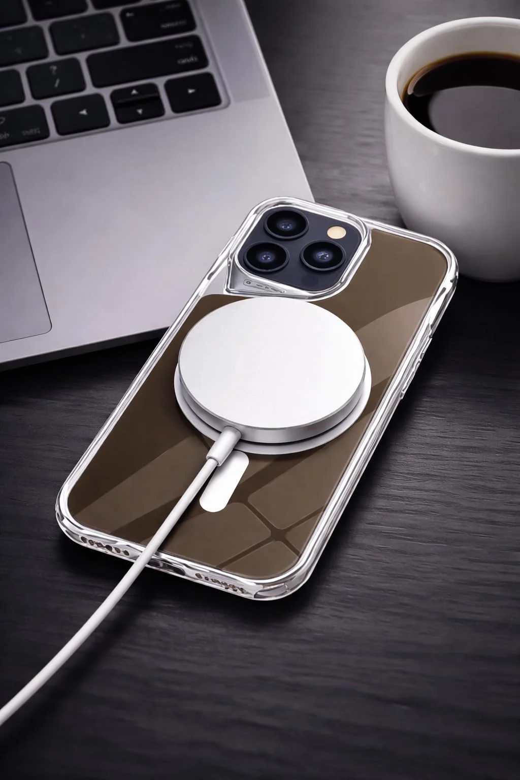 DL3 Mobilak Clear MagSafe-Compatible TPU Case for iPhone 13 Pro - Brown
