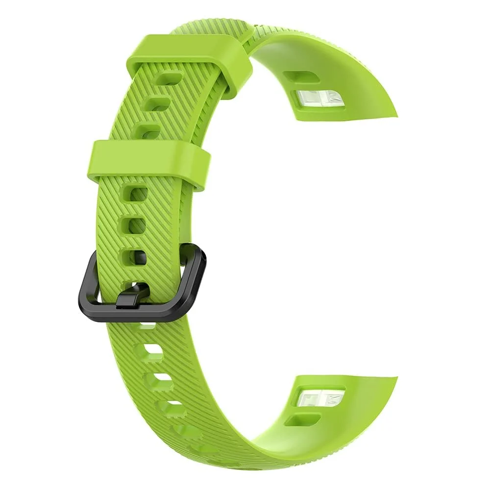 DL3 Mobilak Compatible for Honor Band 5/Honor Band 4 Strap, Soft Silicone Sport Wristband Adjustable Accessory Bracelet Replacement Band for Honor Band 5/Band 4 - Green