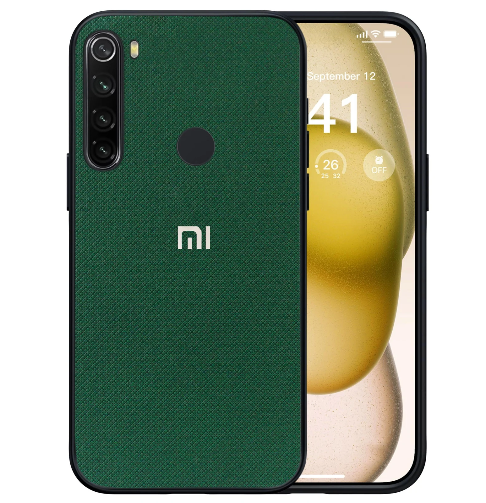 Dl3 Mobilak Compatible with Xiaomi Redmi Note 8 (2019/2021) Case Dual Layer Heavy Duty Cell Phone Protective Cover Shockproof Rugged with Non-Slip Textured - Black