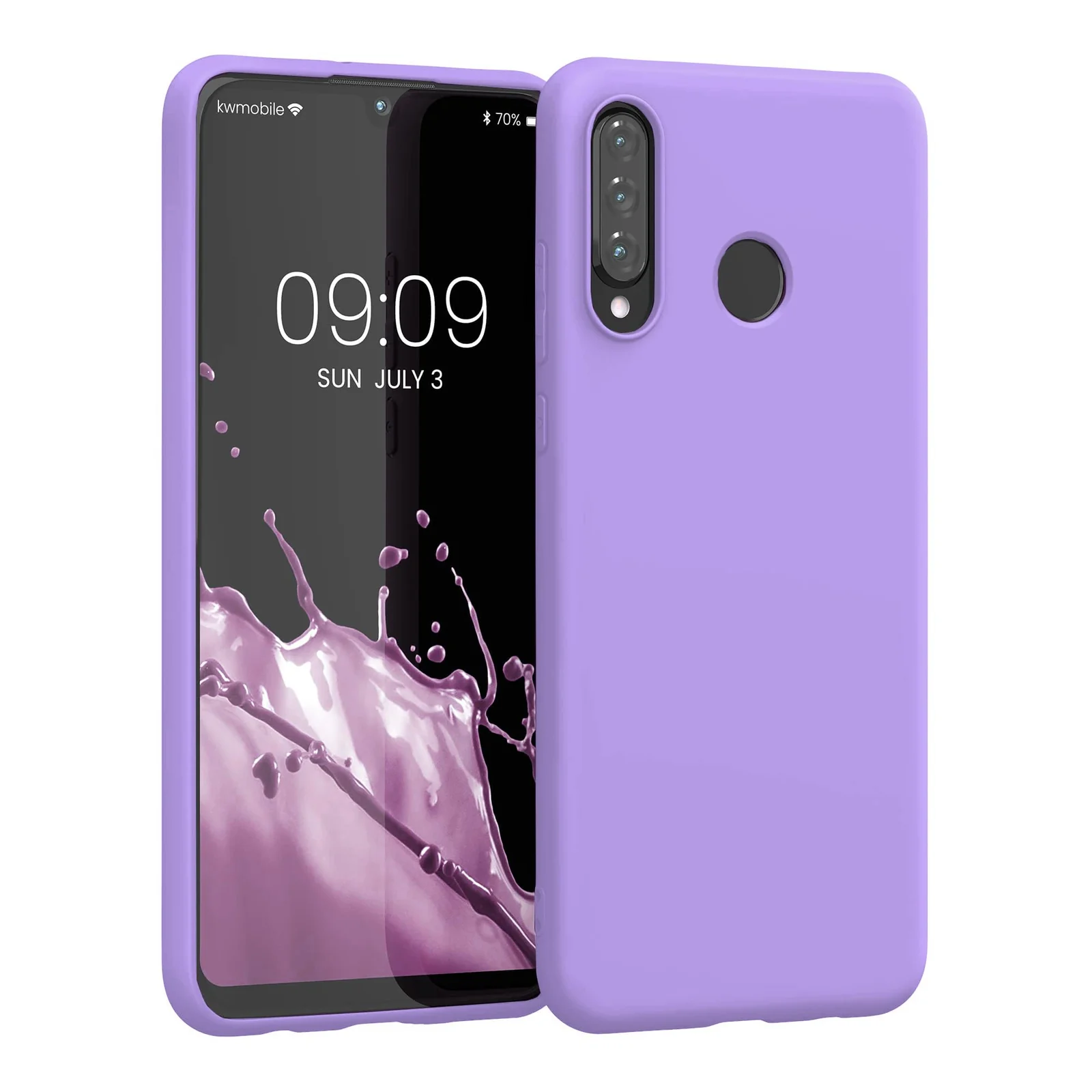 Dl3 Mobilak Huawei P30 Lite/Nova 4E Case,Soft Flexible Silicone Gel Rubber Bumper Cover,Full Body Shockproof Protective Phone Case (Lavender .1)