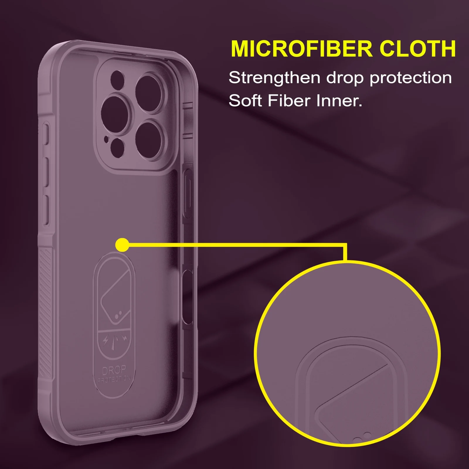 DL3 Mobilak Rugged Protective Case for iPhone 16 Pro Max 6.9-Inch, Camera protection, Shock-absorbing protection, Non-slip grip - Purple