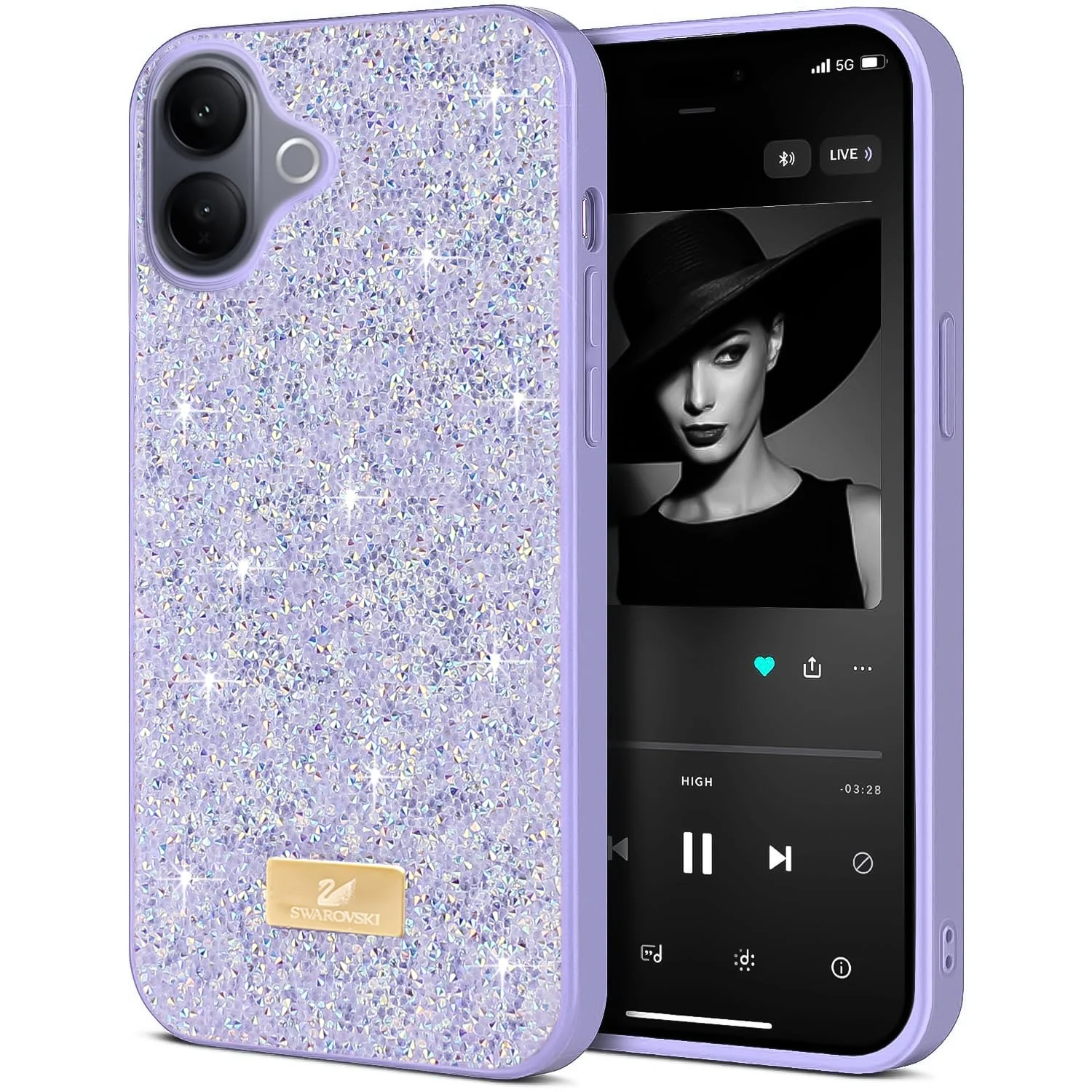 5.5 — DL3 Mobilak Glitter Rhinestone Protective Case for vivo V60 Lite 5G / 4G with Shockproof Design