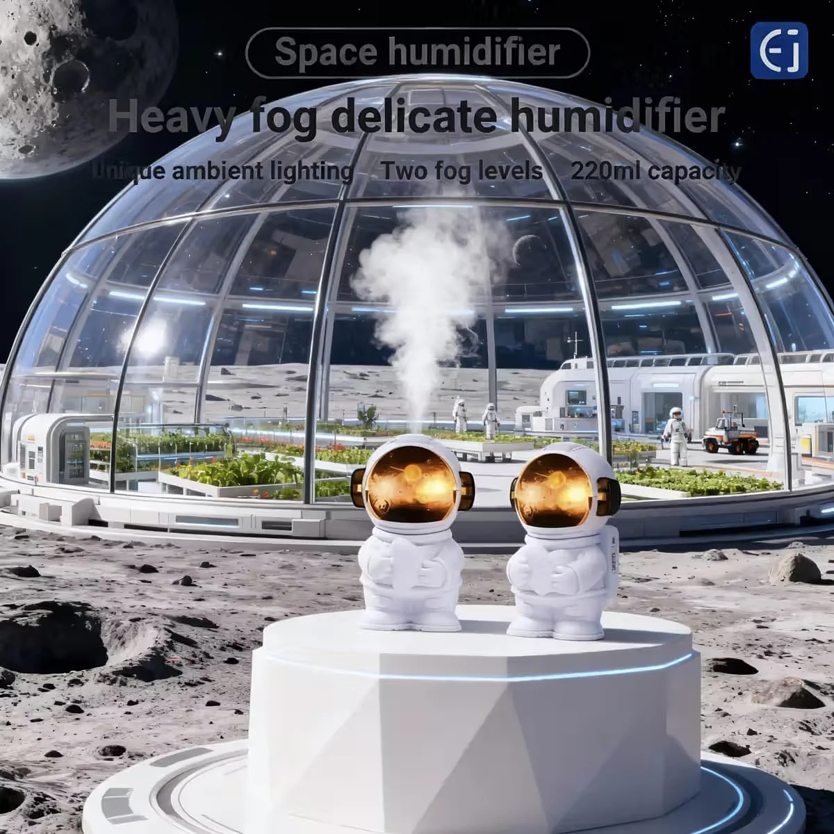 MOBIGON Astronaut 220 ml USB Humidifier, Style-1