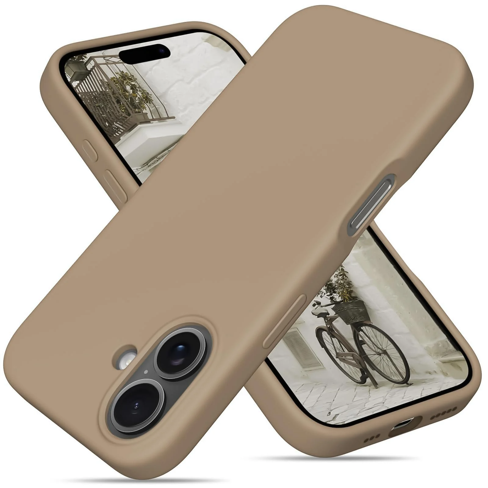 DL3 Mobilak Liquid Silicone Case for iPhone 17 6.3-Inch, Supports wireless charging, Shock-absorbing protection, Scratch-resistant surface - Desert