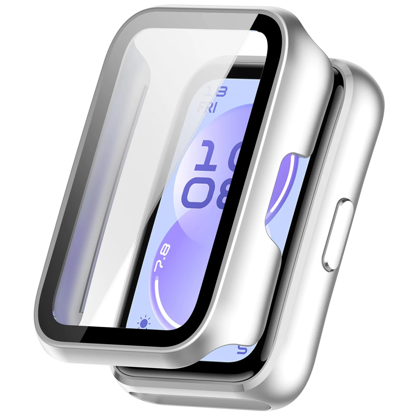 DL3 Mobilak Case with Screen Protector for Huawei Band 11, Bumper Full Coverage Hard PC Overall Protective Cover, Built-in Tempered Glass Film High Sensitivity For Huawei Band 11