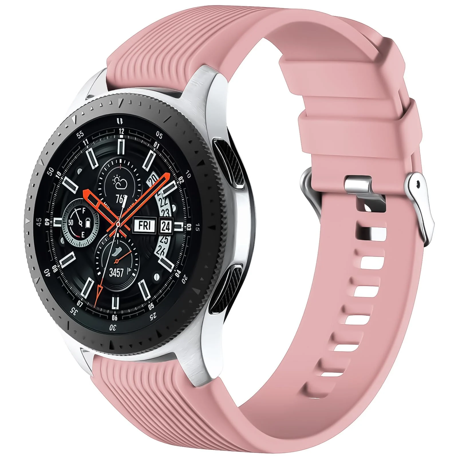 DL3 Mobilak Silicone Sport Band 22MM Strap Compatible with Samsung Galaxy Watch 3 45mm/Watch 46mm/Gear S3/Huawei watch GT4 46MM/GT3 46MM/GT2E/GT2 Pro/GT GT2 46MM/Amaz-fit GTR 4/3/3Pro/2/2e (A. ) - A.Pink