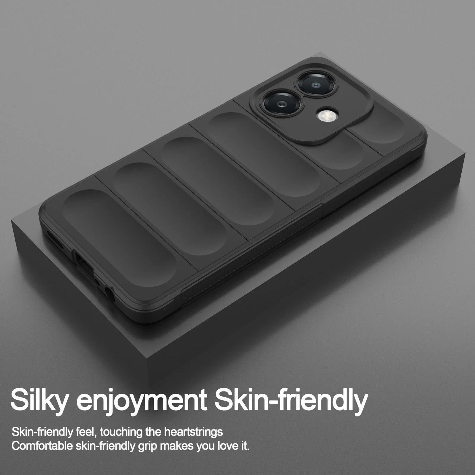 DL3 Mobilak Flexible Silicone and TPU Protective Case with Camera Protection for OPPO A3 / OPPO A3x / A40 - Black