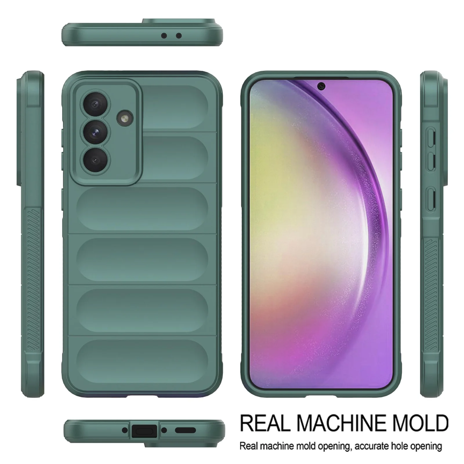 DL3 Mobilak Soft Silicone Protective Case for Samsung Galaxy A36 / Samsung Galaxy A56 with Camera Protection - Green