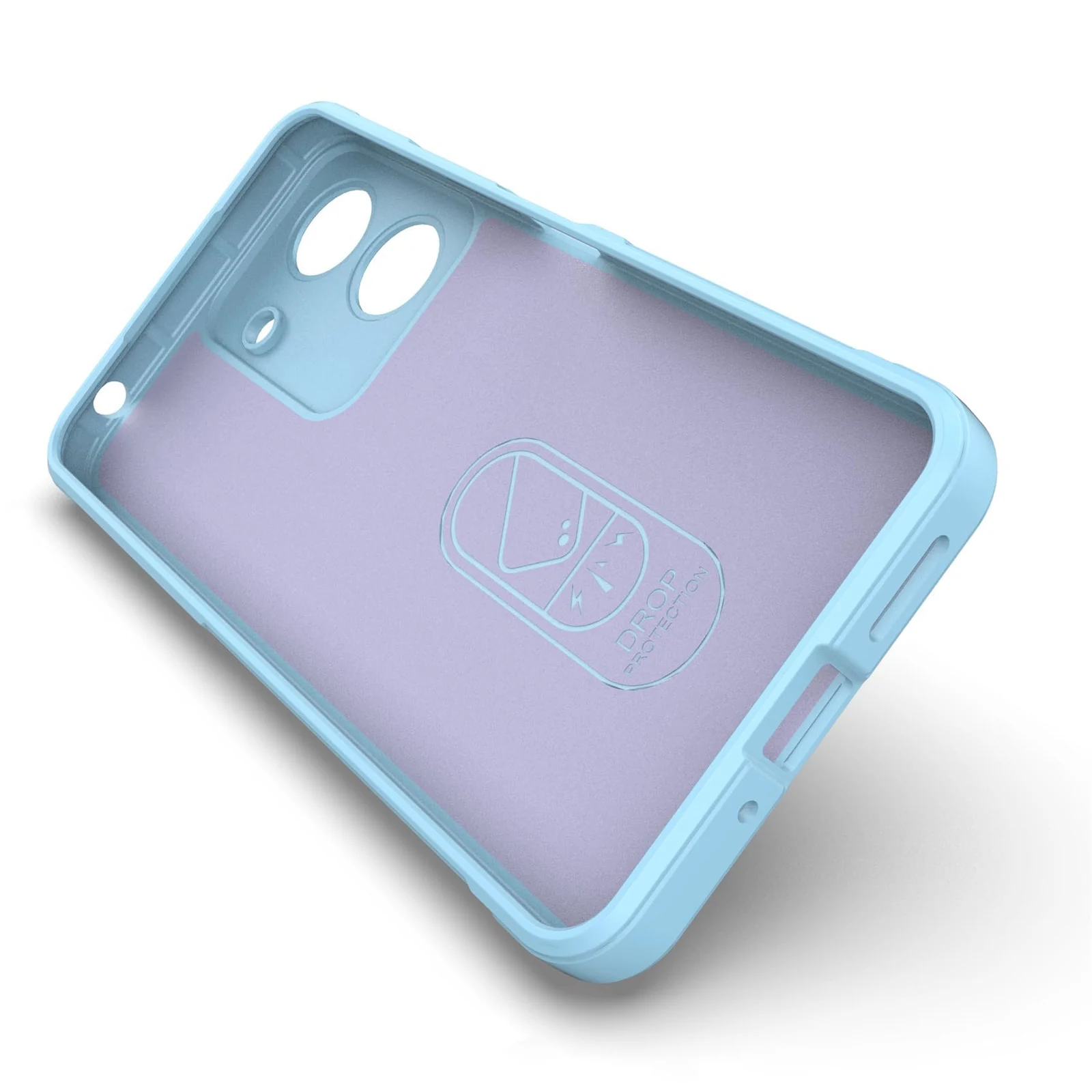 DL3 Mobilak Silicone Case for Xiaomi Redmi 13C 4G Heavy Duty Protective [Slim Fit] Shockproof Soft Flexible Protective Design Shock-Absorption TPU Cover With Camera Protection - Baby Blue