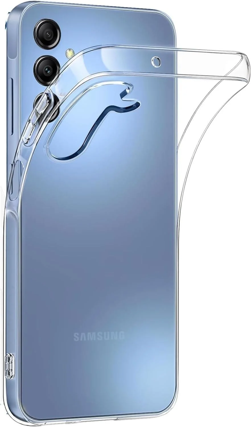 DL3 Mobilak Case Compatible with Samsung Galaxy A55 5G Case Crystal Soft TPU Gel Case Flexible Silicone Anti-Scratch TPU Cover - Clear