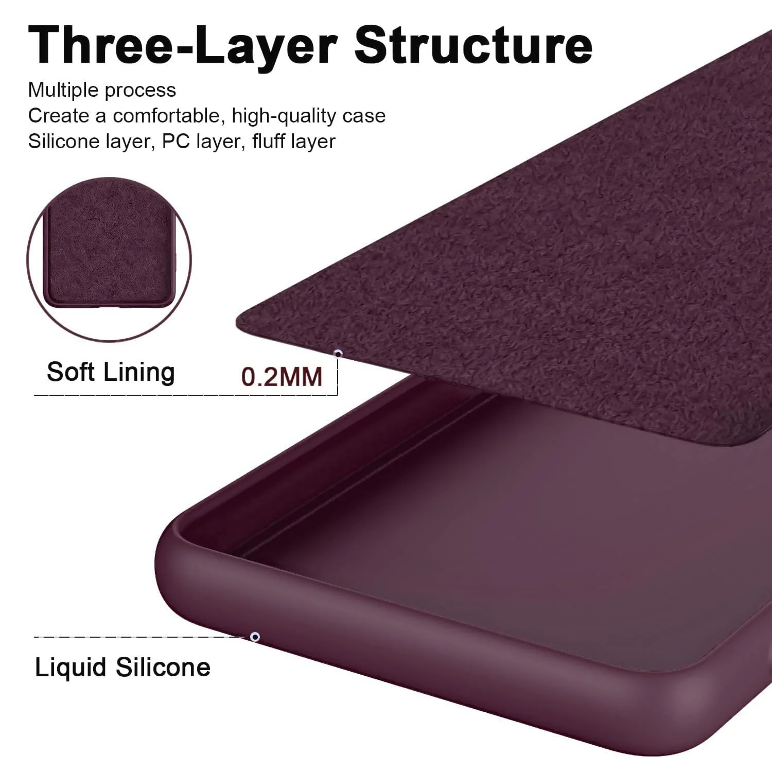 DL3 Mobilak Liquid Silicone Protective Case for realme 10 4G with Microfiber Lining and Shockproof Design - Wine Red