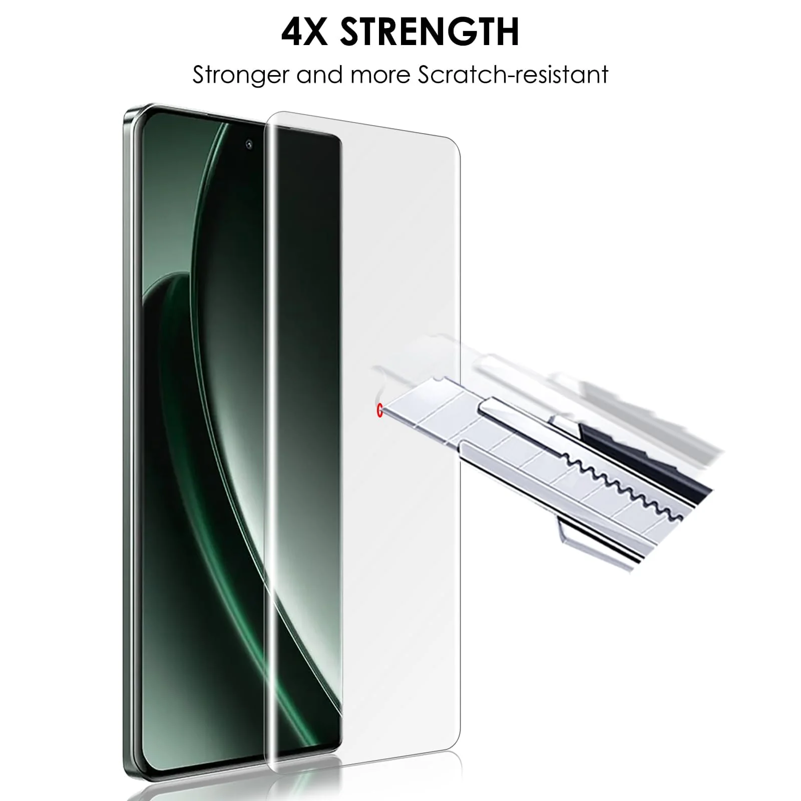 DL3 Mobilak Li-to Screen Protector realme GT6/GT Neo6/GT Neo 6 SE/GT 6T [Liquid UV Tempered Glass] Full Screen adhesive [Sensitive Touch][Fingerprint Sensor Compatible] HD - Clear