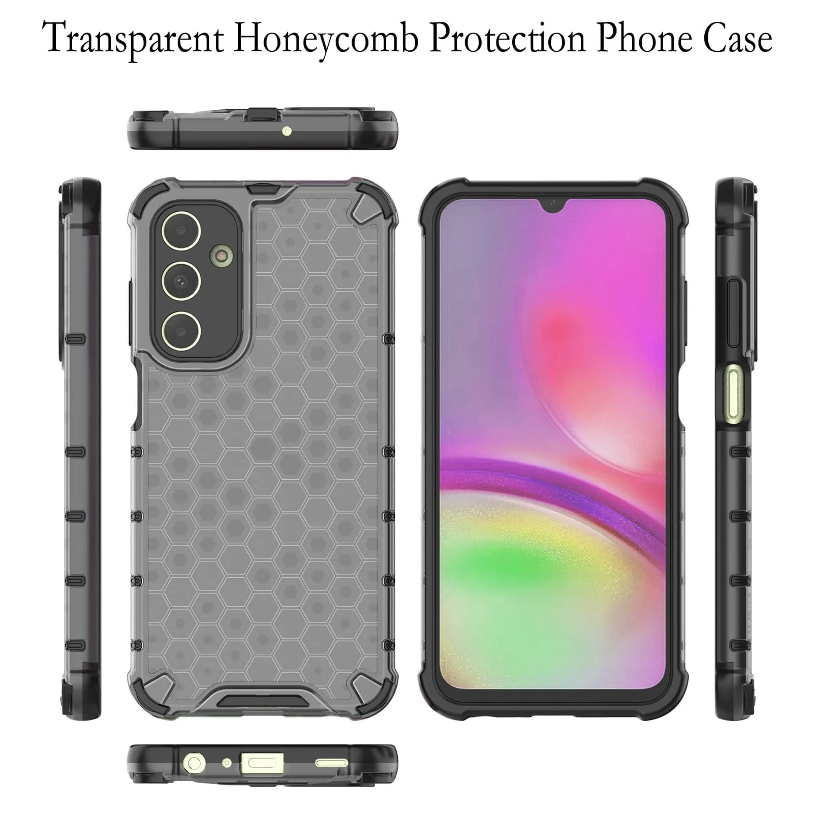 DL3 Mobilak Clear PC and TPU Protective Case for Samsung Galaxy A25 5G with Shockproof Design - Black