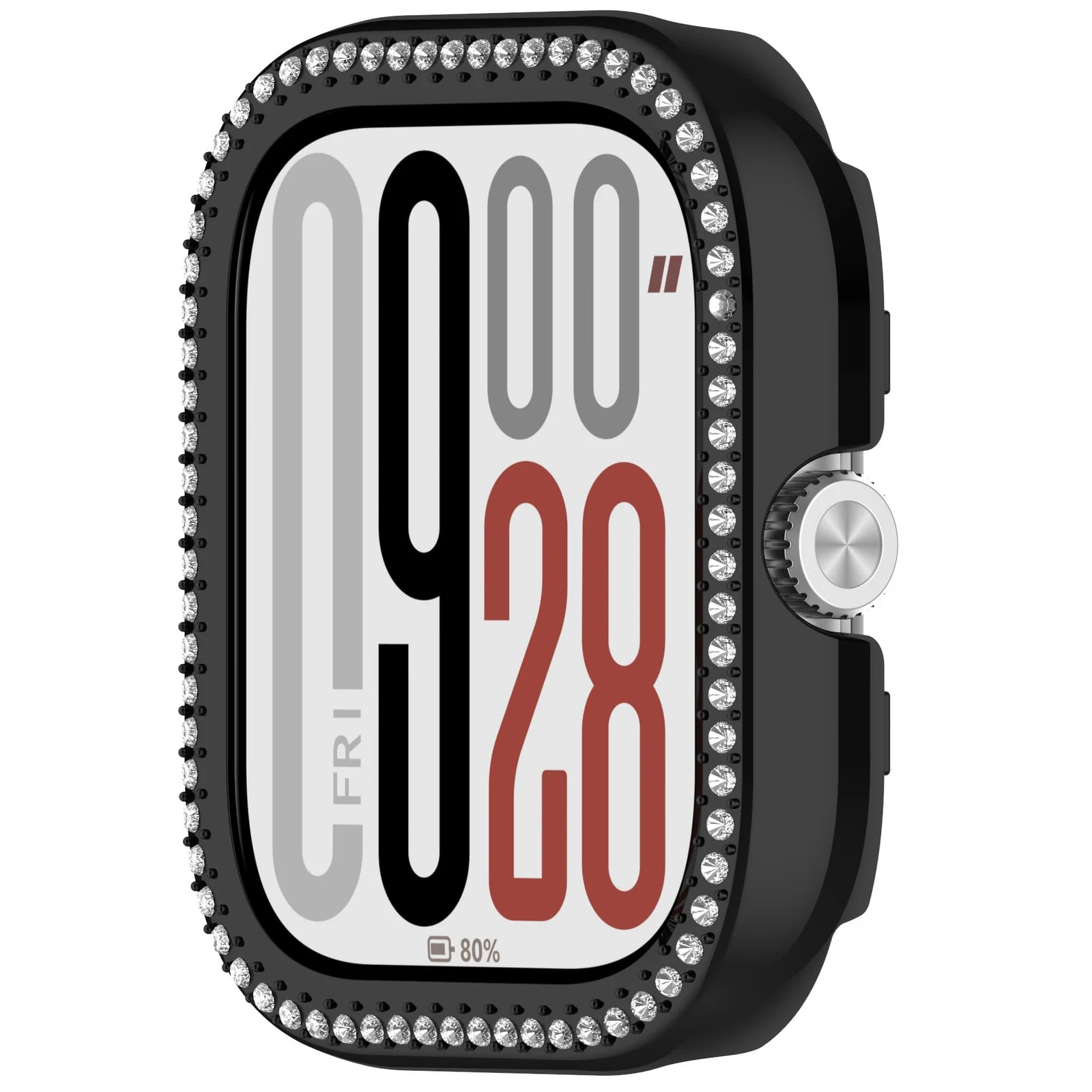 DL3 MOBILAK Bling Hard PC Watch Bumper Case for Xiaomi Redmi Watch 4 and Redmi Watch 5 - Black