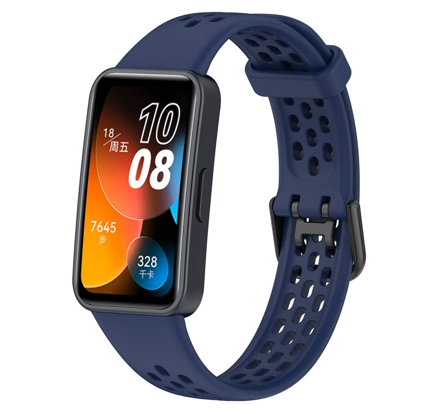 DL3 Mobilak Strap for HUAWEI Band 9 / HUAWEI Band 8 Replacement Band, Silicone Belt, Soft, Waterproof, Sweatproof, Easy to Put on and Take Off, HUAWEI Band 8/Band 9 Replacement Strap, Sport Band - Dark Blue