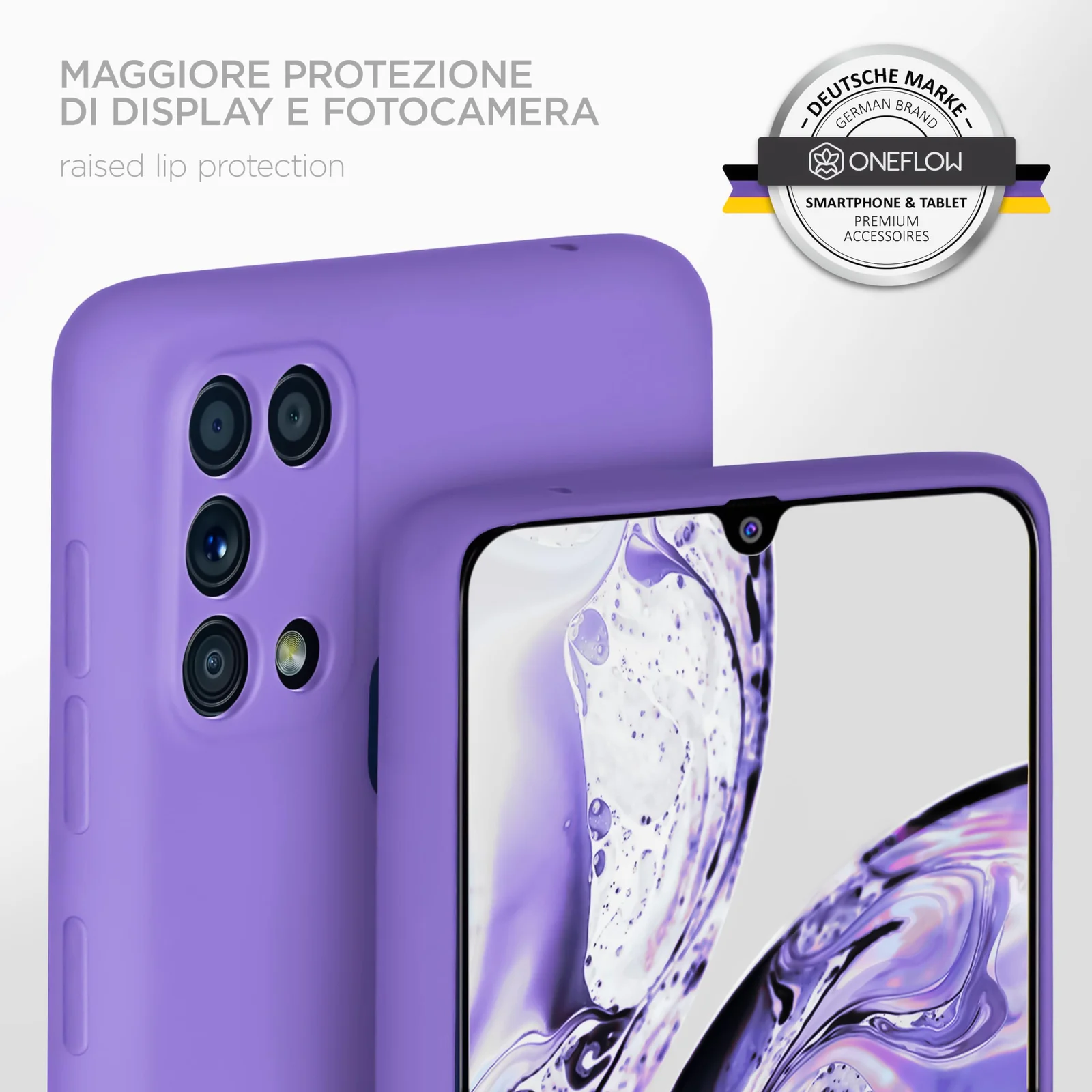 DL3 Mobilak Silicone Protective Case for Samsung Galaxy M31, Shock-absorbing protection, Scratch-resistant surface, Soft microfiber lining - Light Purple