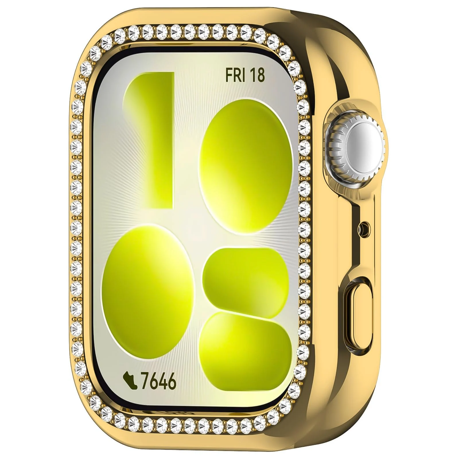DL3 MOBILAK Crystal Bling Hard PC Watch Bumper for Huawei Watch Fit 5, Gold