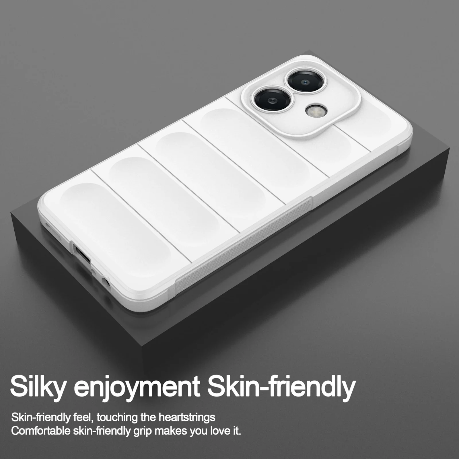 DL3 Mobilak Flexible Silicone and TPU Protective Case with Camera Protection for OPPO A3 / OPPO A3x / A40 - White