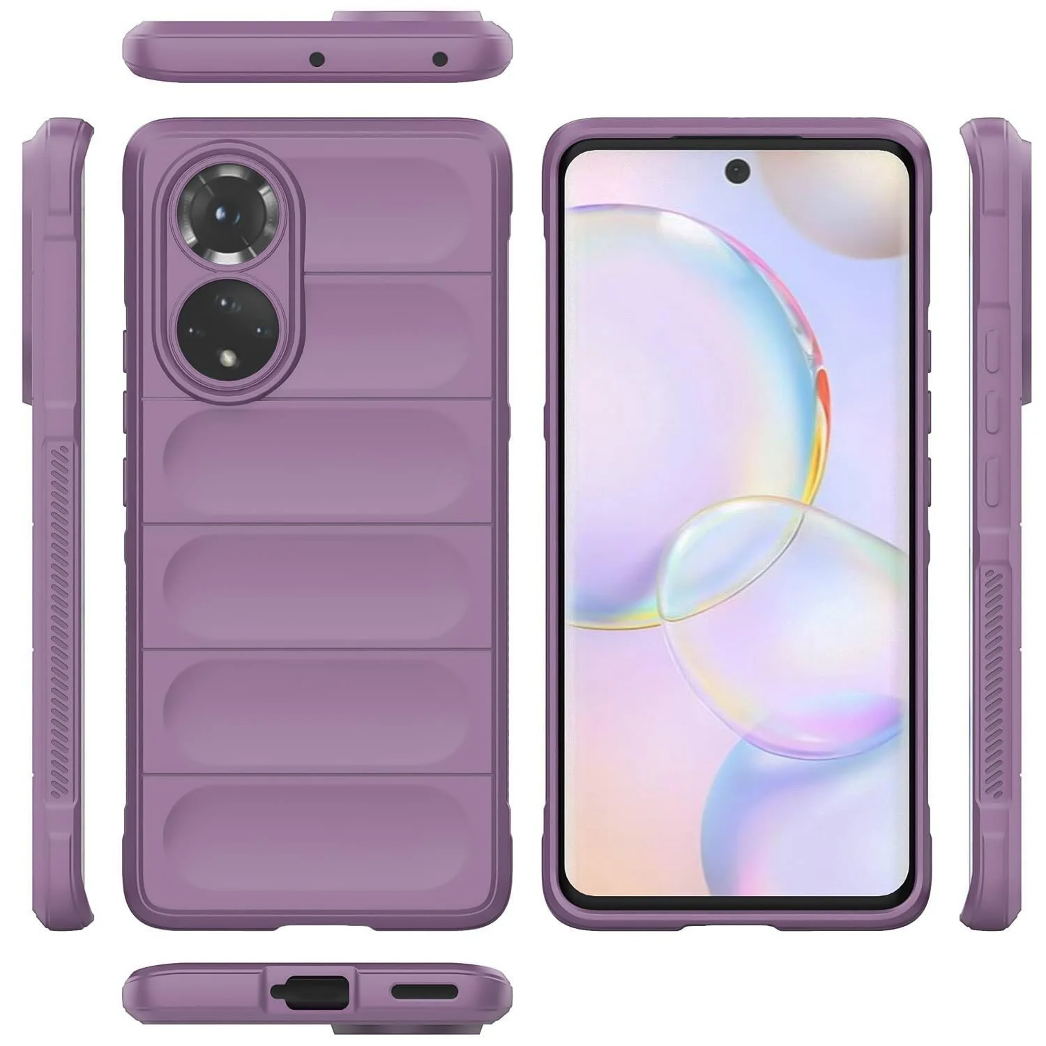 DL3 Mobilak Flexible Silicone and TPU Protective Case with Camera Protection for Honor 50 / Huawei Nova 9 - Purple