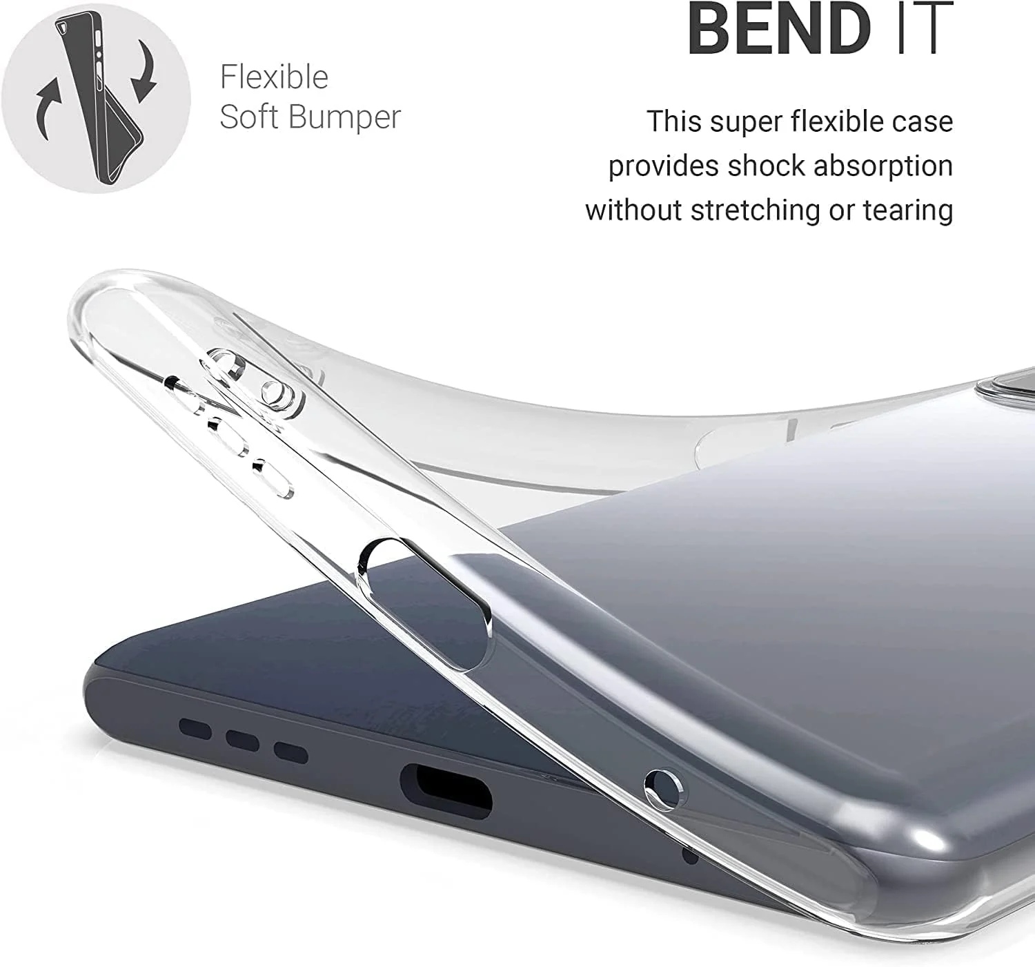 DL3 Mobilak Case Compatible with Xiaomi Redmi Note 10 Pro/Redmi Note 10 Pro Max Case Crystal Soft TPU Gel Case Flexible Silicone Anti-Scratch Camera Protection TPU Cover - Clear