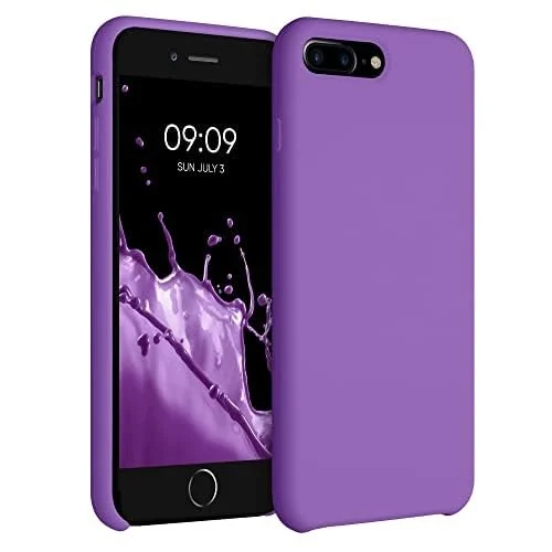 DL3 Mobilak Liquid Silicone Protective Case for iPhone 6 Plus / 6S Plus with Camera Protection and Microfiber Lining - Purple