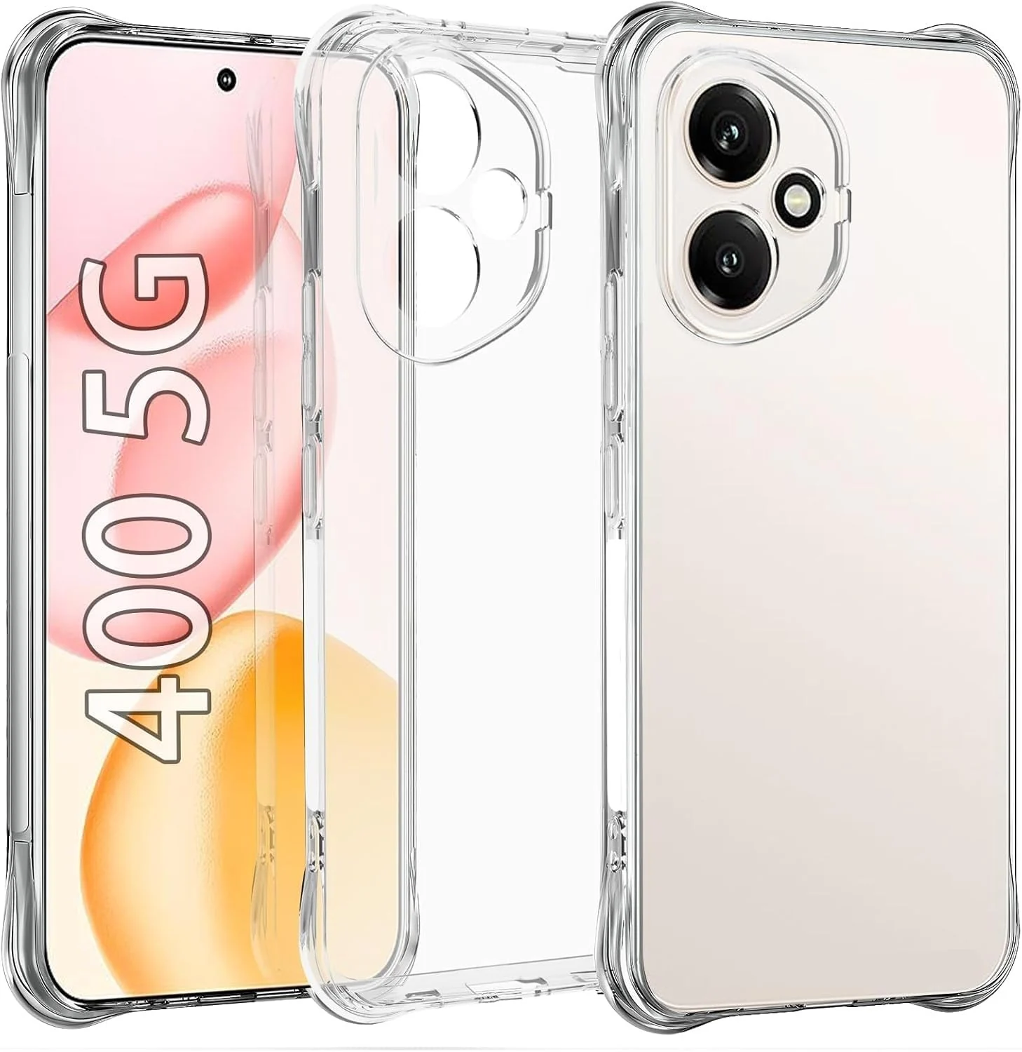 DL3 Mobilak Clear TPU Protective Case for Honor 400 5G with Camera Protection and Shockproof Design - Clear