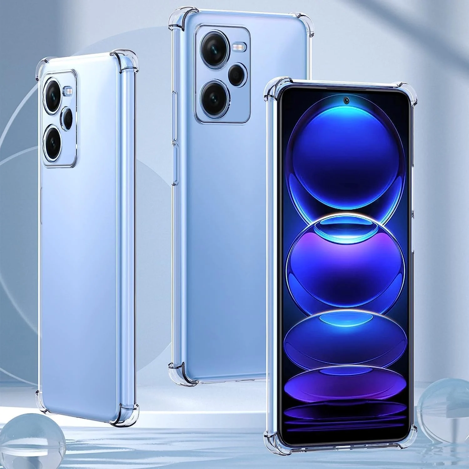 DL3 Mobilak Clear TPU Protective Case for Xiaomi Poco X5 Pro 5G with Camera Protection and Shockproof Design - Clear