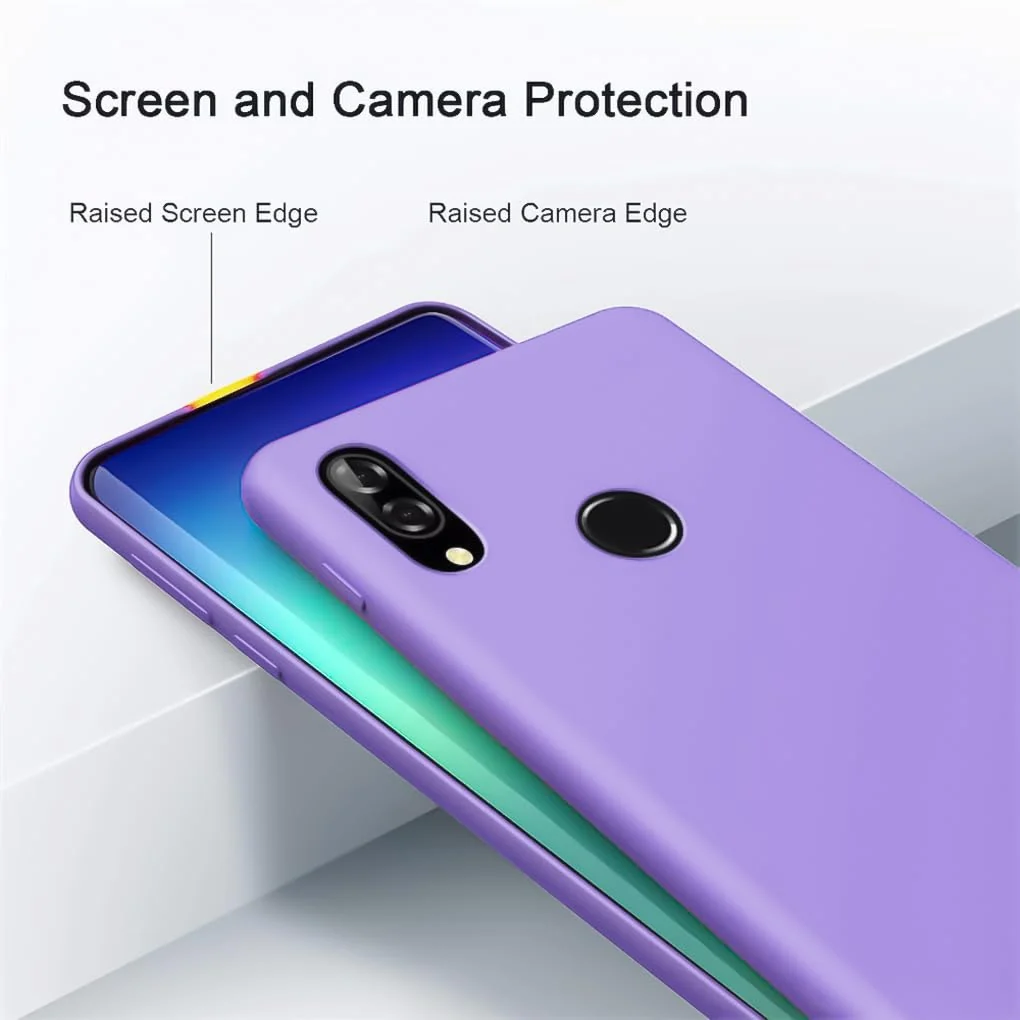 DL3 Mobilak Silicone Protective Case for Huawei nova 3i, Shock-absorbing protection, Scratch-resistant surface, Soft microfiber lining - Light Purple