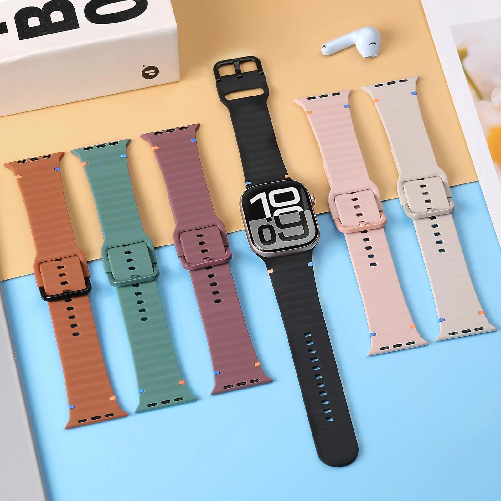 DL3 Mobilak Sport Strap for Apple Watch 49mm (Ultra 3/2/1) 46mm 45mm 44mm 42mm for Women Men, Soft Silicone Replacement Strap for iWatch Series 11/10/9/8/7/6/5/4/3/2/1/SE 3 2 1 - White