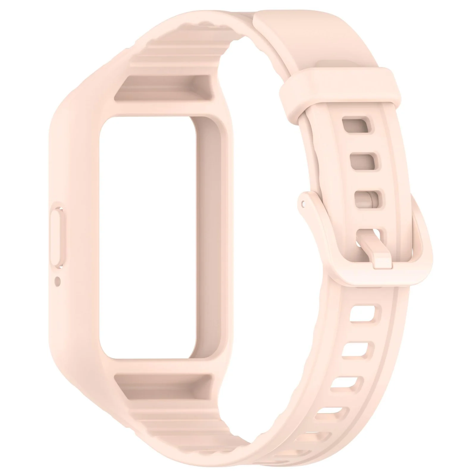DL3 Mobilak Strap Compatible with Samsung Galaxy Fit 3 SM-R390, Silicone Sport Band Replacement Watchband with Bumper Case for Samsung Galaxy Fit 3, Adjustable Wristband - Pink