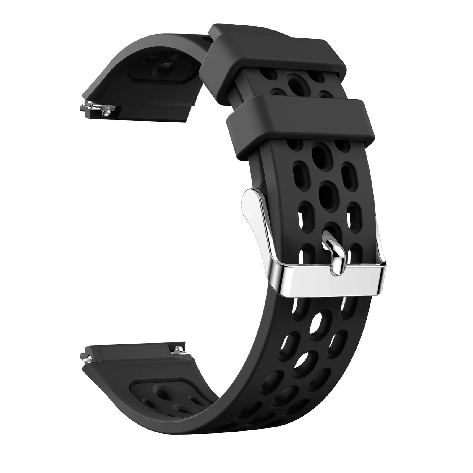 DL3 MOBILAK Strap Replacement Bands Compatible with 22MM Huawei Watch GT2E Bands,Adjustable Accessory Soft Silicone Sport Wristband for Women Men - Black